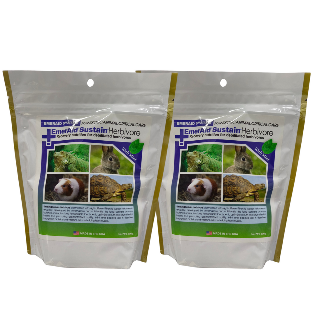 Emeraid Sustain Herbivore with Vitamin C 400g (Bundle of 2)