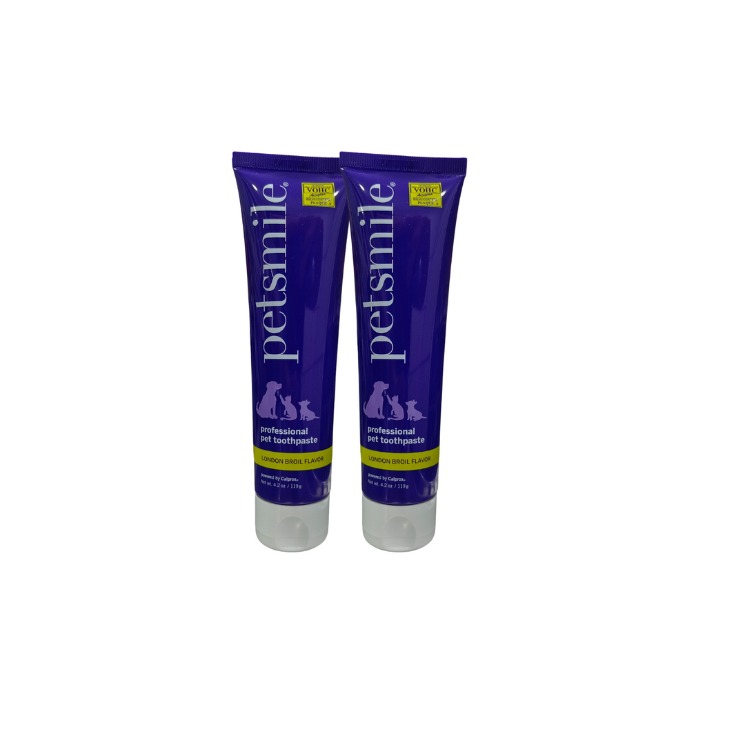 Petsmile VOHC Approved Pet Toothpaste - London Broil (Bundle of 2)