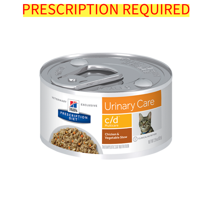 Hill's Feline C/D Chicken & Vegetable STEW 2.9oz (24 cans)
