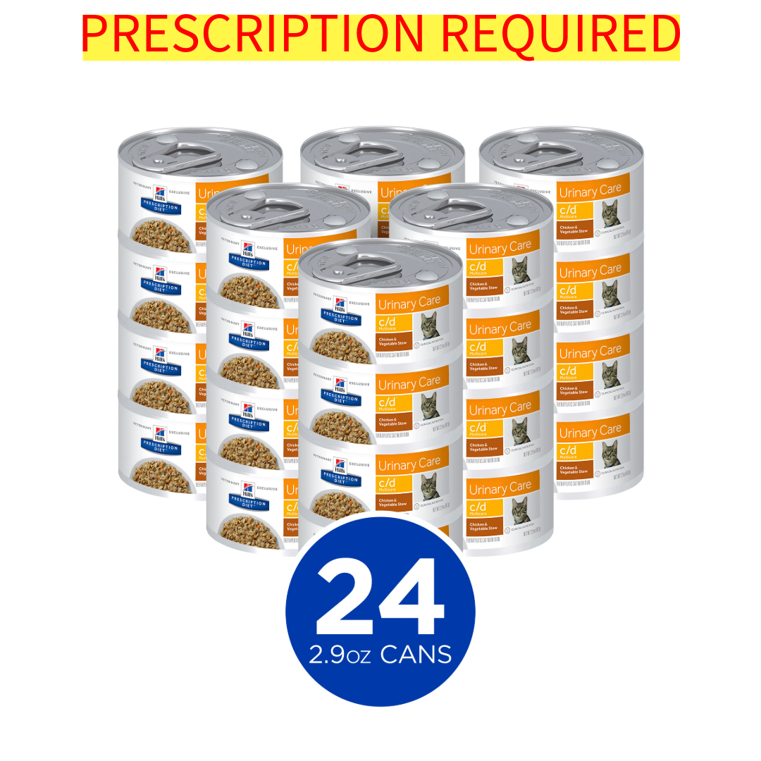 Hill's Feline C/D Chicken & Vegetable STEW 2.9oz (24 cans)
