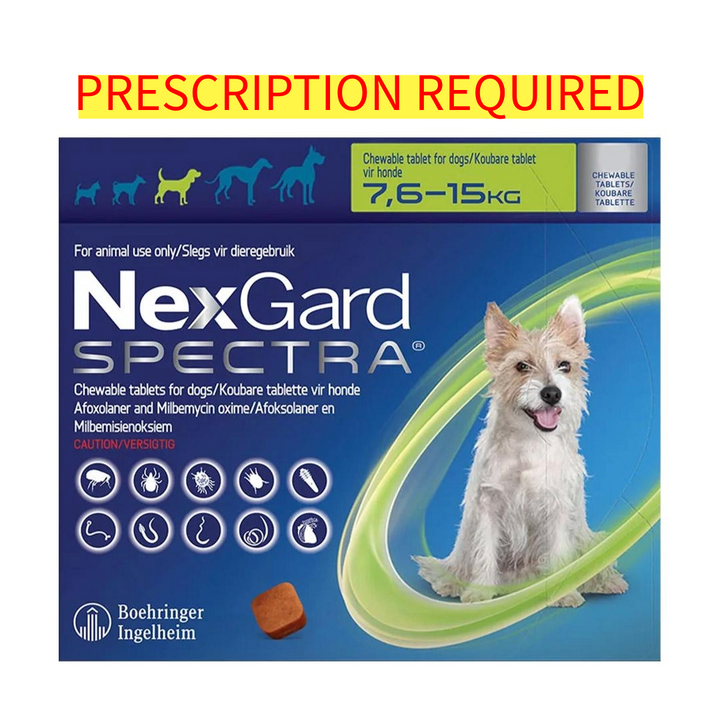 NexGard Spectra for Dogs – Flea, Tick, Worm and Heartworm Protection