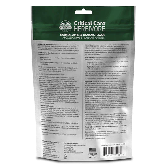 Oxbow Critical Care - Apple & Banana (454g)