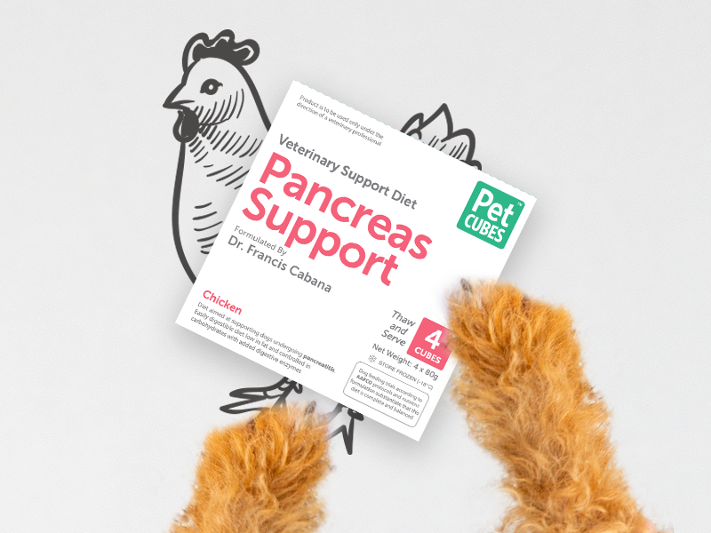 Pet Cubes - Pancreas Support (320g x 12 trays)