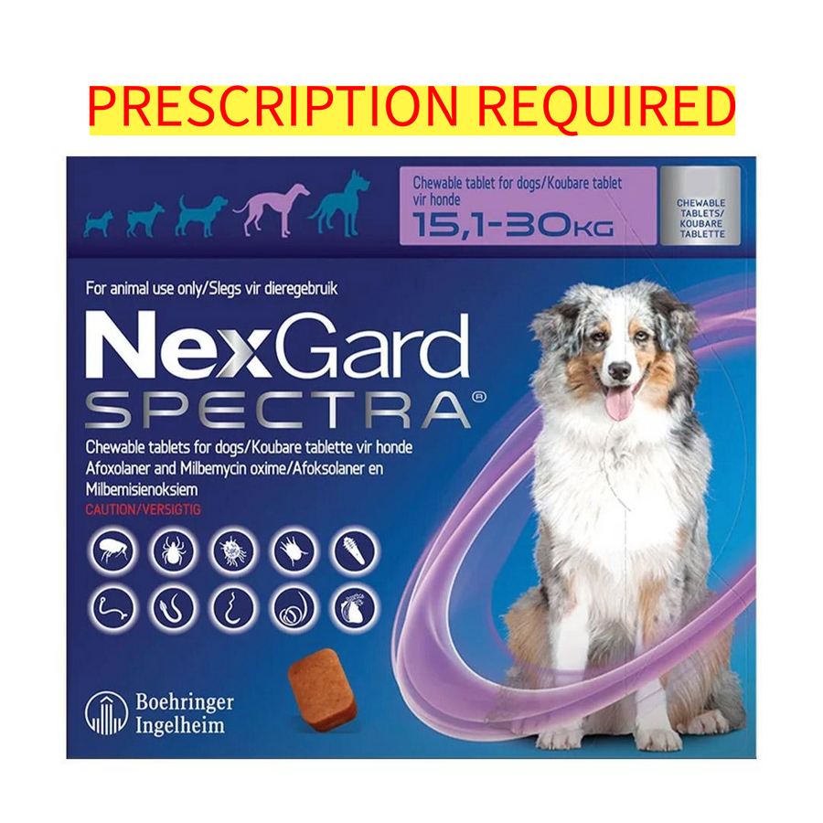 NexGard Spectra for Dogs – Flea, Tick, Worm and Heartworm Protection ...