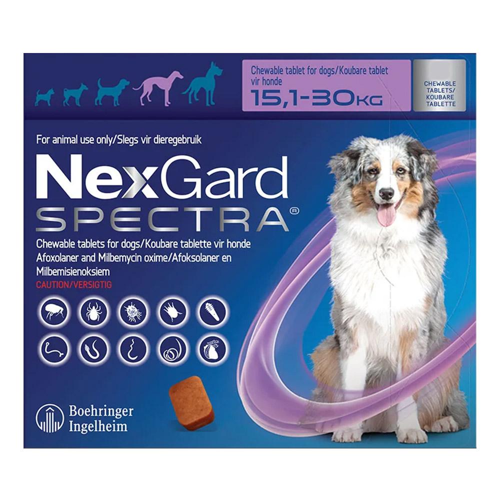 NexGard Spectra for Dogs – Flea, Tick, Worm and Heartworm Protection