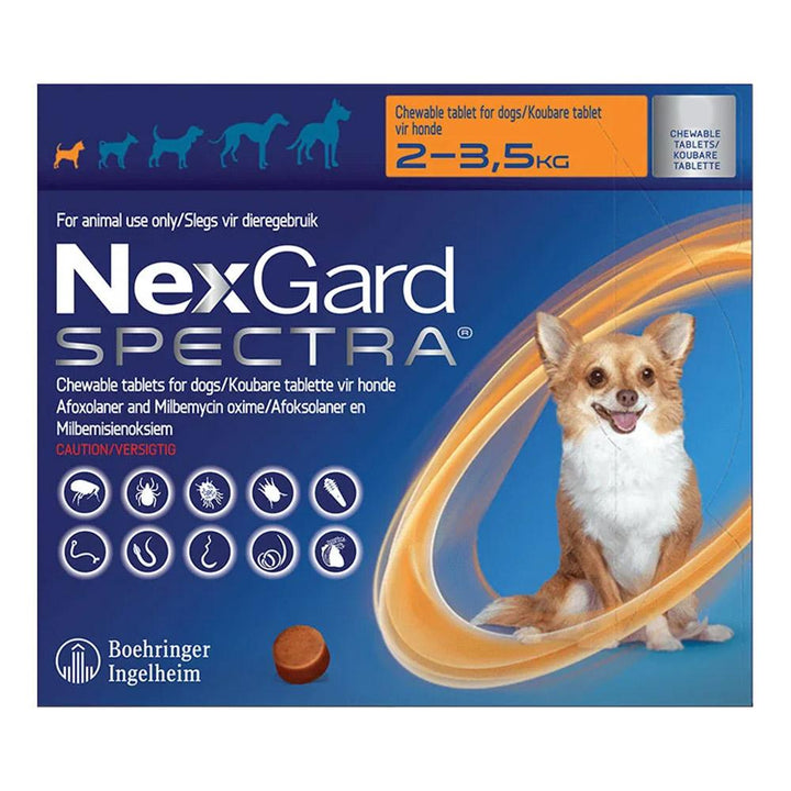 NexGard Spectra for Dogs – Flea, Tick, Worm and Heartworm Protection